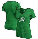 Women San Jose Sharks Fanatics Branded Plus Sizes St. Patrick's Day White Logo T-Shirt Kelly Green FengYun,baseball caps,new era cap wholesale,wholesale hats
